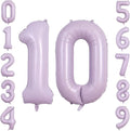 40" Pastel Purple Foil Number 10 Balloon by TNCDJKPA