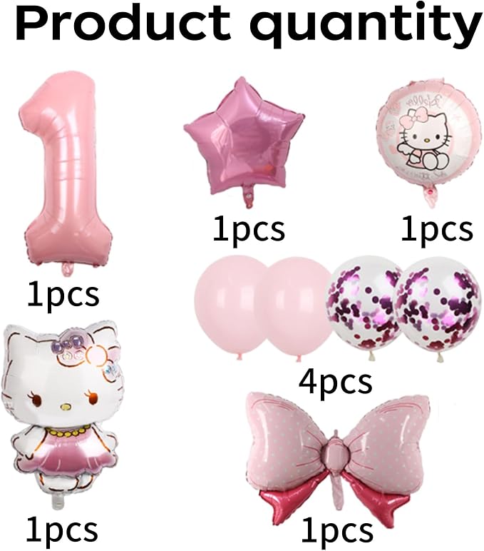 Cartoon Party Balloons, Cute Number 1 Balloon - Image 3