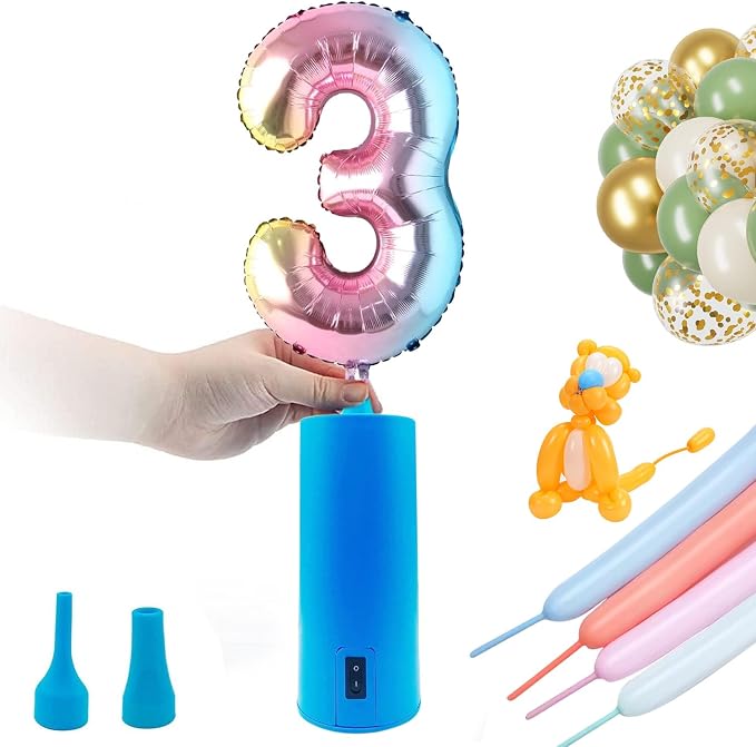 Balloon Pump Electric Air Pump for Balloons Portable Balloon Inflators Blower by 3T6B