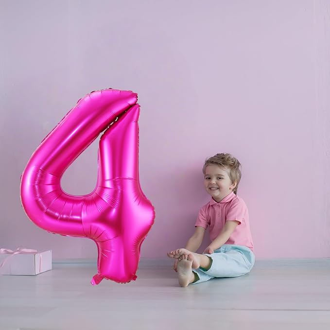 Hot Pink 0 Balloon, 40 Inch Number 0 Balloon, Birthday Balloon Decorations - Image 3