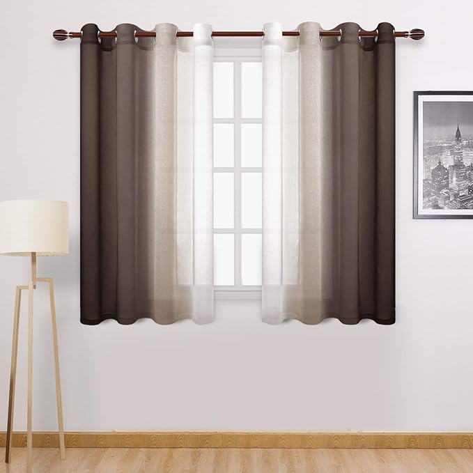 DWCN Ombre Short Sheer Curtains by DWCN