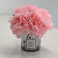 LADADA Artificial Peony and Glass vase Decoration, Used for Dining Table, Kitchen Decoration(Light Purple)