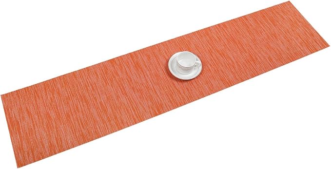 SHACOS Woven Vinyl Table Runner Indoor Outdoor 12x71 inch Kitchen Dining Table - Image 6