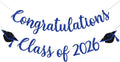 Congratulations Class of 2026 Banner, Congrats Grad Party Decor, 2026 by Yotawebery