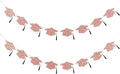 Graduation Decorations Class of 2026 Rose Gold Graduation Cap Banner by Blopee