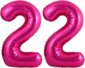 40 Inch Hot Pink 22 Balloons Giant Number 22 Balloons Hot Pink 22 Birthday by LHOAVWE