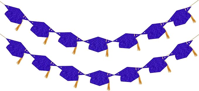 Graduation Decorations Class of 2026 Glitter Pre-Strung Congrats Grad Graduation by YasmartLife