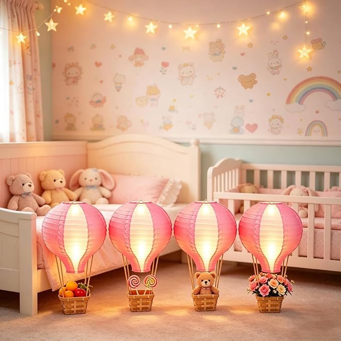 Palmhill 8 Sets 11.8" Hot Air Balloon Decorations Lanterns - Image 7