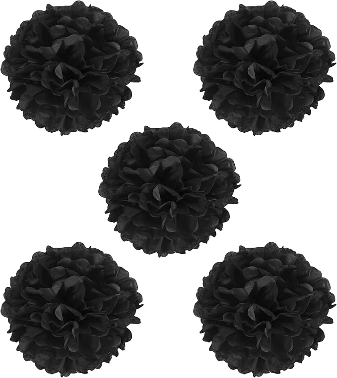PATIKIL 8" Tissue Pom Poms Flowers, 5 Pack Paper Flower Ball by PATIKIL