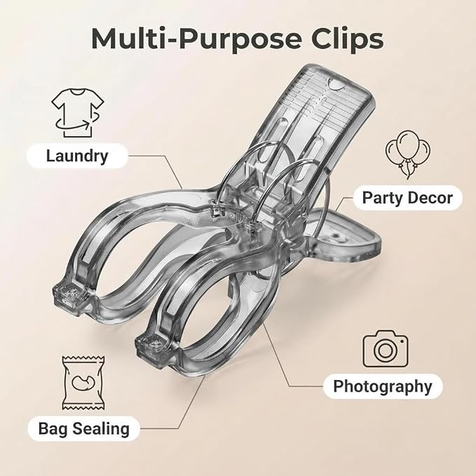 Miliocry 8 Pack 4.3inch Large Balloon Arch Clips Plastic Black Backdrop Spring - Image 6