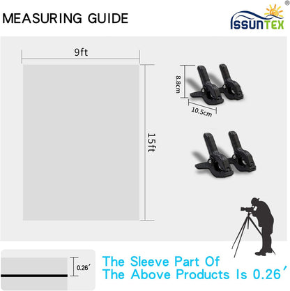 ISSUNTEX 9X15 ft Background Polester Backdrop, Photo Studio, Collapsible High Density Screen for Video Photography and Television-Black