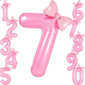 Pink 7 Balloon Number Pink Birthday Decorations by Unknown