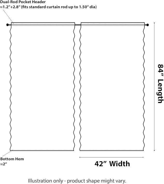 Kotile Vintage White Lace Curtains - Image 2