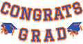 Congrats Grad Banner Graduation Party Banner Decoration Hanging Garland High by Unknown