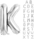 Silver Letter Balloons 40 Inch Large Alphabet Balloon Letter K | Foil Mylar Big by YUNSHANGMO