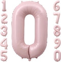 40 Inch Light Pink Number 0 Balloon by TNCDJKPA