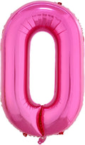 40 Inch Hot Pink Number 0 Balloon, Giant Number Balloons, Birthday Decor | by Unknown