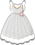 Large Size Dress Shaped Cookie Cutter, Stainless Steel Suspenders Princess Dress Wedding Dress Cookie Cutter, 4.4 Inches