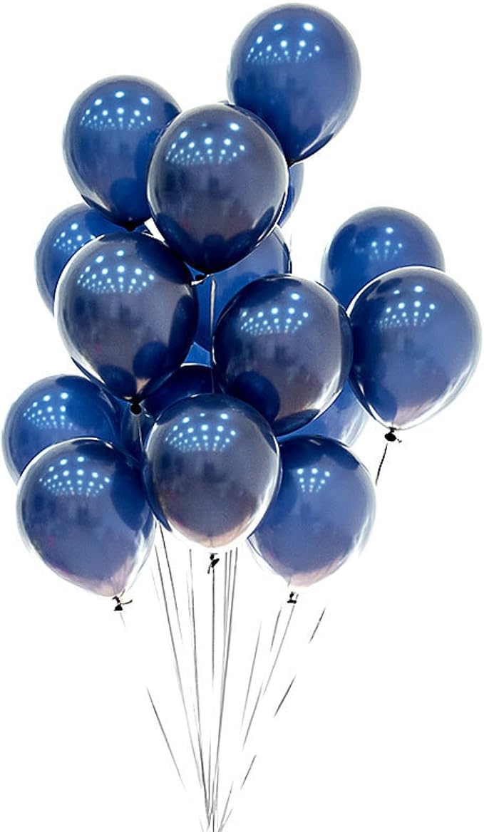 Navy Blue Balloons, 5 inch 100pcs Mini Dark Blue Latex Balloons - Image 4