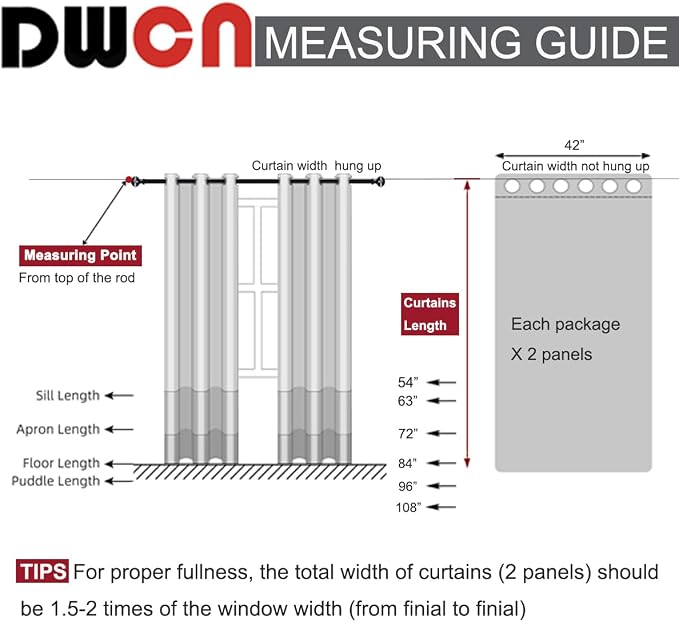 DWCN Teal Ombre Blackout Curtains - Image 7