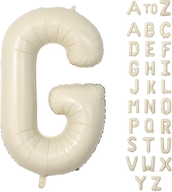 Biapian 40 Inch Giant Cream G Foil Balloon by BIAPIAN
