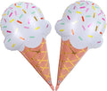 32 Inch Large Ice Cream Balloons Cone Kit, Giant Sweet Ice Cream Sprinkle Foil by Paeyeq