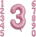 Pearlescent Pink Number 3 Balloon 40 Inch, Shiny Foil by Unknown