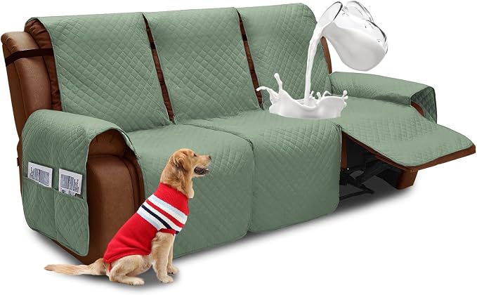 XINEAGE Water Resistant Recliner Cover, 3 seat Recliner Sofa Covers by XINEAGE