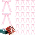 Riceshoot Pink 24 Pcs Satin Ribbon Bows 5x7'' Self Adhesive Stick on Premade by Zuqqaaoor