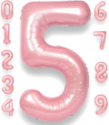RainbowQ Pink 5 Balloon Number 40 Inch 0-40 Foil Large Balloons | Big Mylar 5 by RainbowQParty