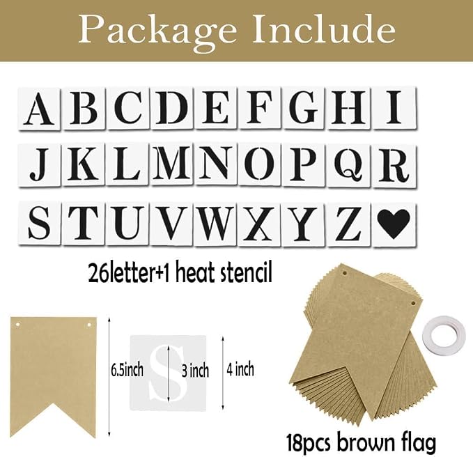 DIY Brown Banner Set, Personalized Banner Party Decorations Supplies Custom - Image 2