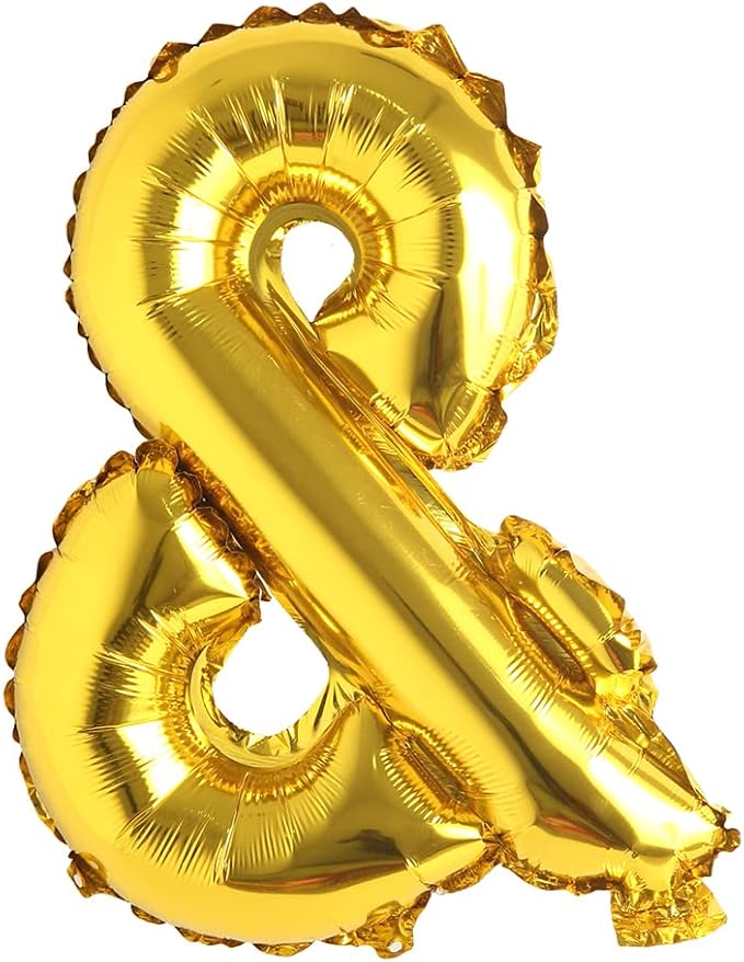 16" inch multicolor Alphabet Letter symbol & @ # Balloons Aluminum Hanging Foil by RUIANSI