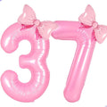 Pink Coquette Birthday Decorations 37 Balloon Numbers by Unknown
