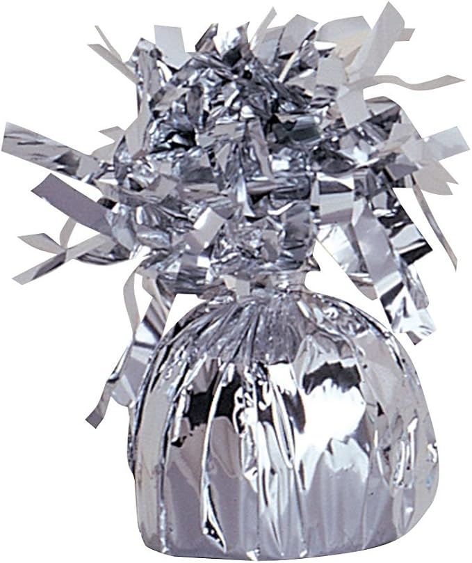 Silver Small Foil Balloon Weight - 6 oz - Vibrant Silver Hue Perfect - Image 4