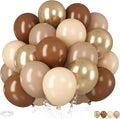 HILAVO Brown Gold Balloons, 12 inch Double Stuffed Brown Gold and Cream Beige by HILAVO