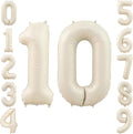 40" Beige Foil Number 10 Balloon by TNCDJKPA