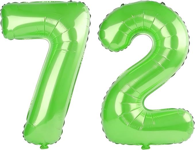 40 Inch Number 72 Balloons for 72nd Birthday Party Decorations, 0-100 Fruit by FOBELEC