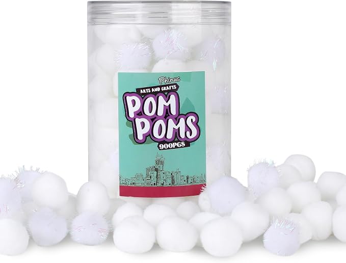 Phinus 200 PCS Pom Poms, 1 Inch Pompoms - Image 5