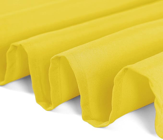 Rectangle Tablecloth 60x102 inch Washable Polyester Fabric Table Cloth for Wedding Party Dining Banquet Decoration（60x102, Yellow）