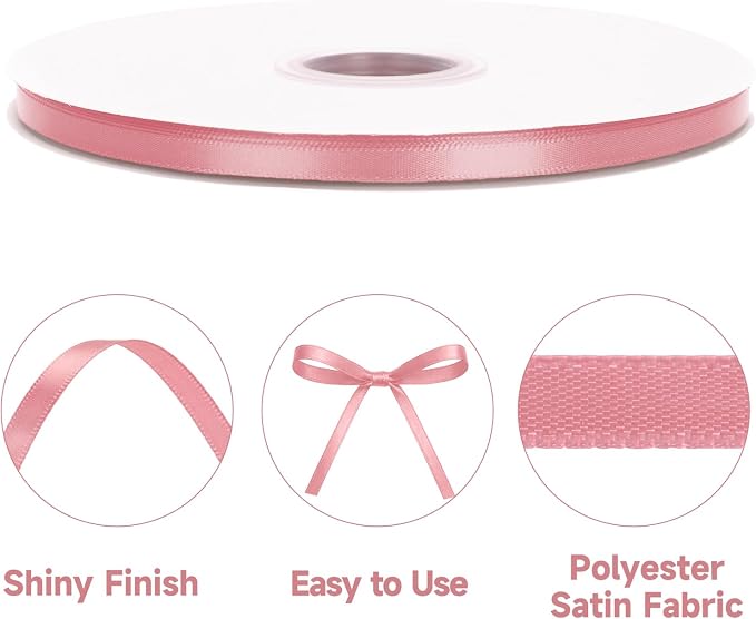 KINGLAKE Satin Ribbon for Gift Wrapping Flower Bouquets DIY Crafts Roses Making - Image 3