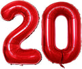 Number 20 Balloons for 20th Birthday Party Decorations, 42 Inch Jumbo Foil by GOER