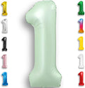 Green Number Balloon 1 Mylar Foil Balloons 32 inch by Unknown