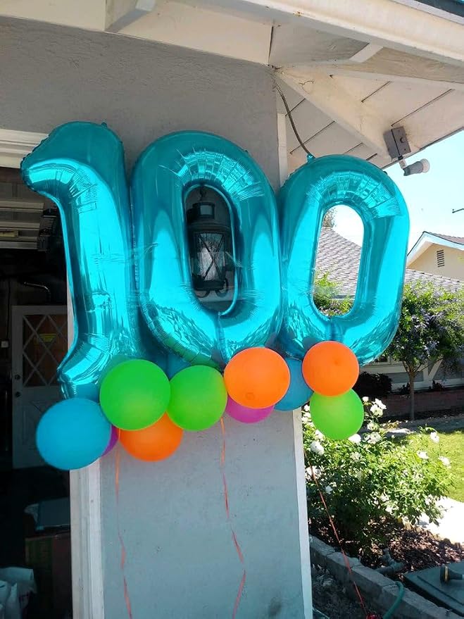 Light Blue Number 3 Balloon 40 Inch, 3rd Birthday Decorations Men Women | Foil - Image 3