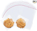 200 Pcs Clear Cellophane Bags 4 x 6 inches Cookie Bags, Self Sealing Cellophane Bags Resealable Cookie & Candy Bags for Party, Christmas, Family Baking Supplies