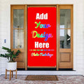 Personalized Door Cover, Photo Text Logo, by ZOLRITH