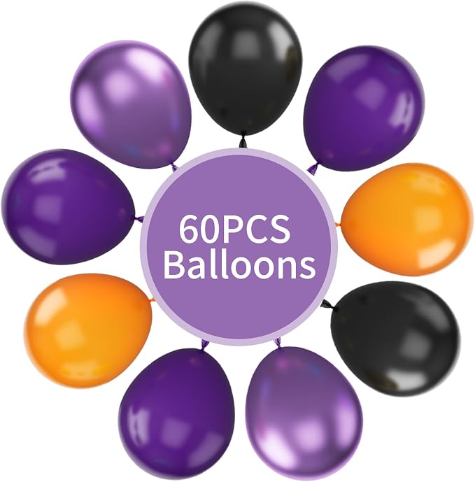 Halloween Balloons, Helium for Kids Halloween Spooky Pumpkin Birthday - Image 3