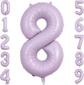 40" Pastel Purple Foil Number 8 Balloon by TNCDJKPA