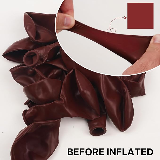 PartyWoo Burgundy Balloons 100pcs Dark Red Maroon Ruby Red Color | 12 Inch - Image 2