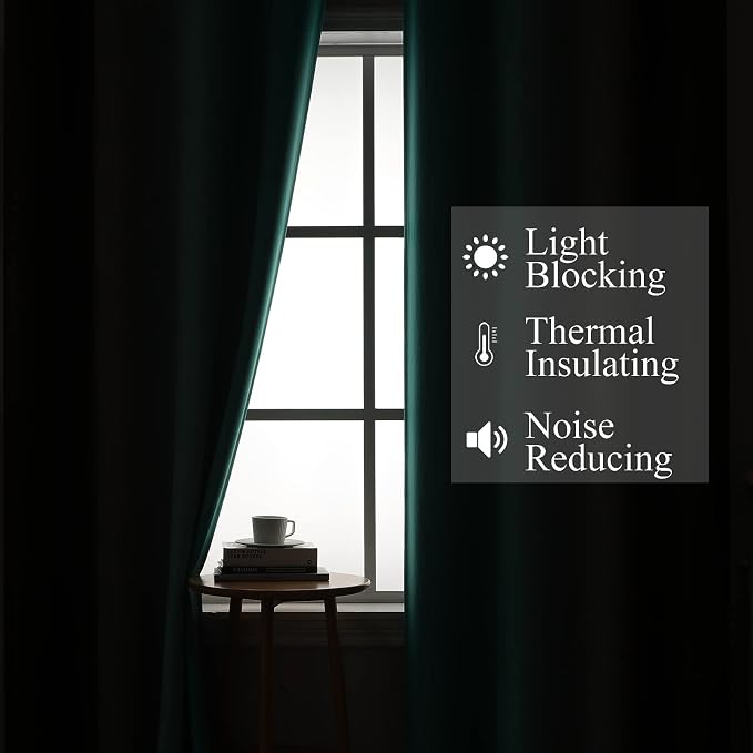 Teal and Brown Blackout Curtains - Image 3