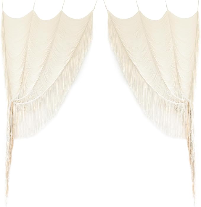 2 Panels Macrame Curtains 59"W*75"L Boho Doorway Window Curtains Handwoven | - Image 4